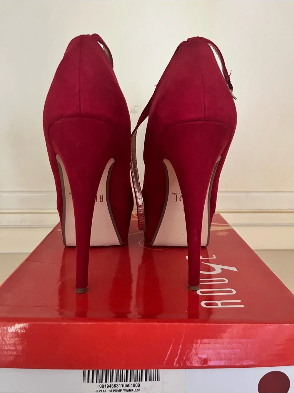 Red Platform High Heel Pumps - Women's Dress Shoes